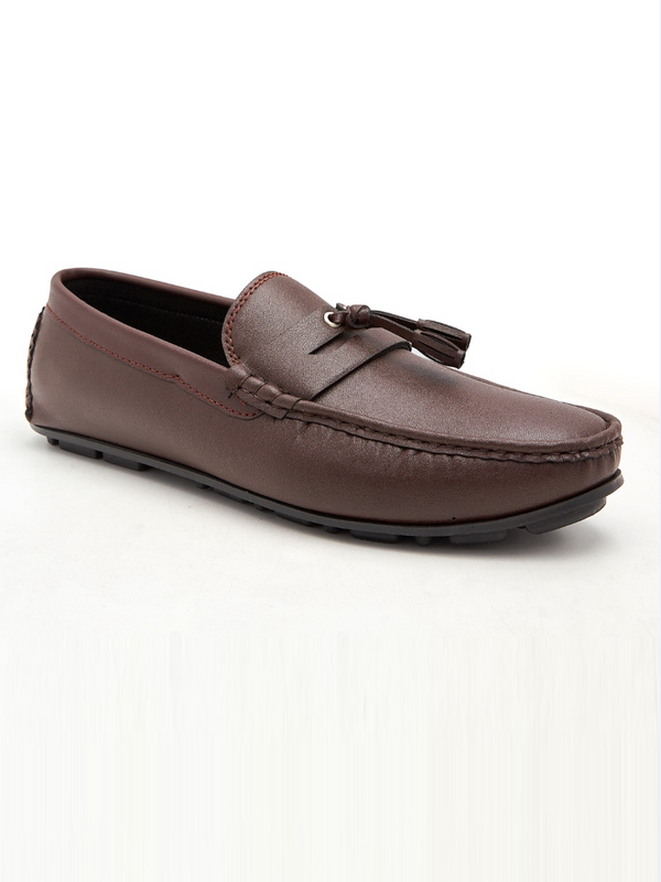 Men's Shoes With Leather Tassel-Brown